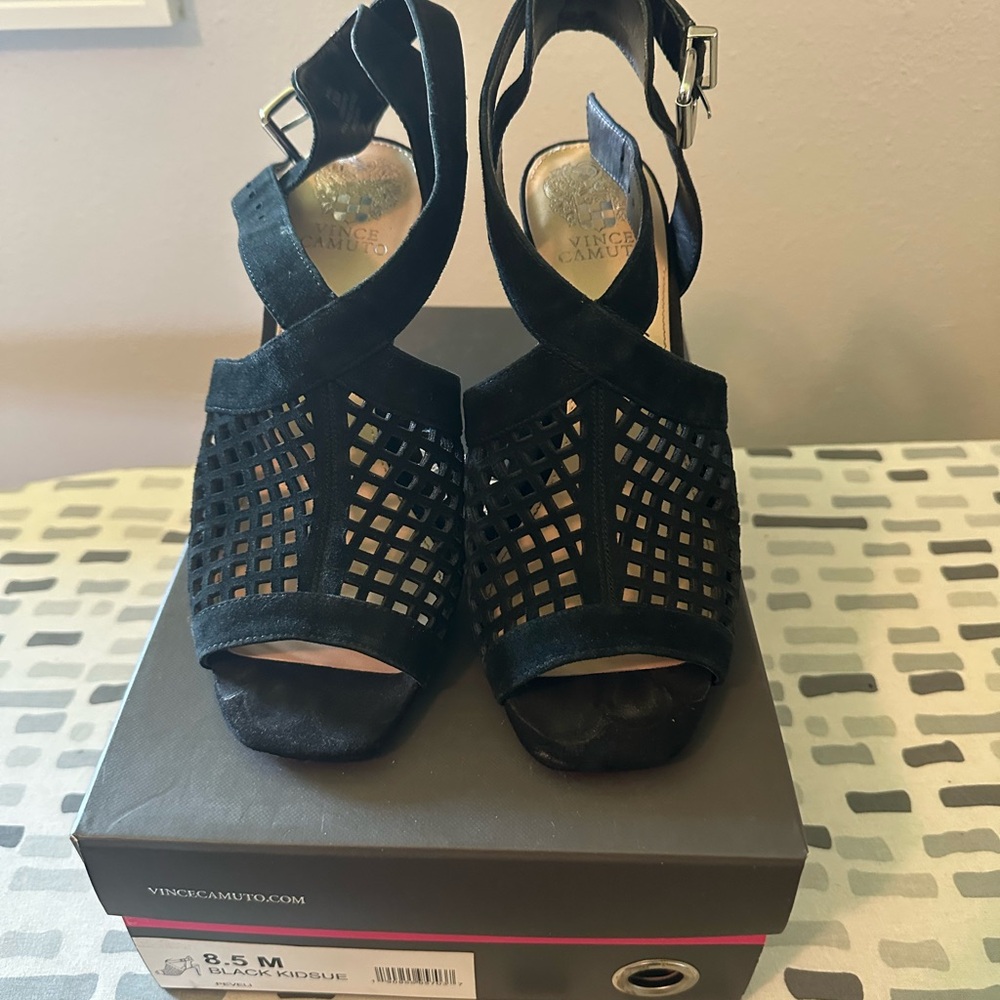 Vince Camuto Women's Black Heeled Sandals